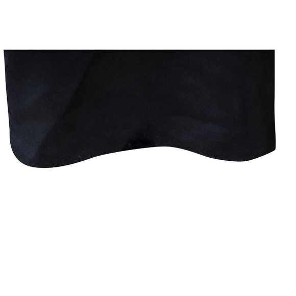 Saint Laurent Womens Maxi Dress Medium 38 Black Silk Ruffle Shoulder Side Split - Picture 8 of 14